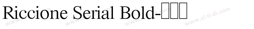 Riccione Serial Bold字体转换 Riccione Serial Bold字体转换
